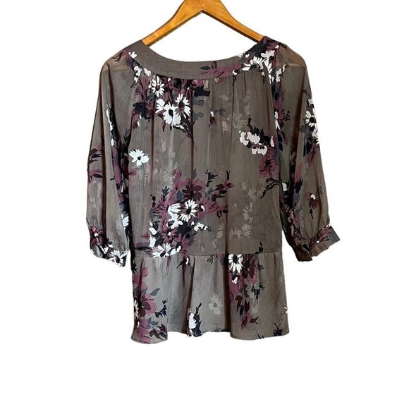 RW&CO. floral‎ sheer blouse. Size small - Picture 7 of 7